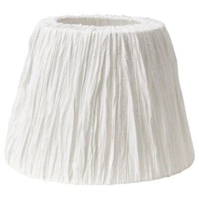 IKEA Hemsta Lamp Shade White Pleated Fabric 14” Light Shade - Image 1 of 4