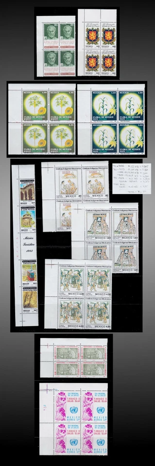 1974-1983 МЕКСИКАНСКИЕ БЛОКИ. ИЗ 4 КАК НОВЫЕ NH ТУРИЗМ МЕСТНЫЕ СКЕЛЕТЫ ДЕМОСФЕНЫ   - Изображение 1 из 1