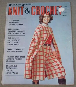 Woman's World Knit & Crochet Patterns - 1971 - Fabulous Ski Sweaters, Ponchos - Picture 1 of 1
