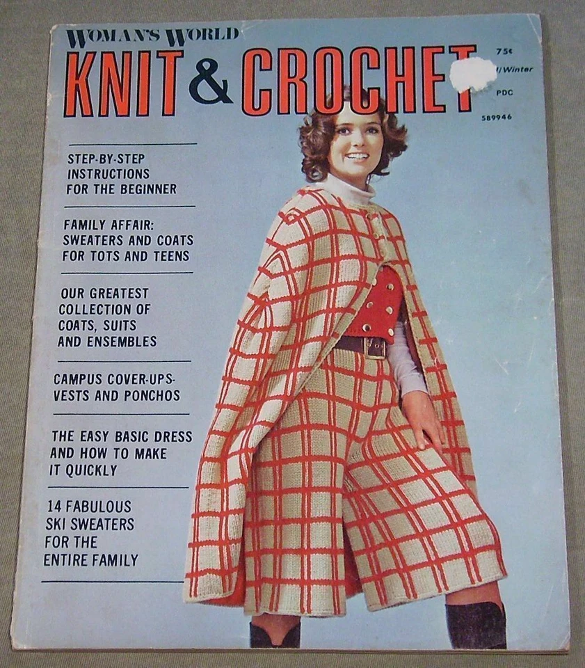Woman's World Knit & Crochet Patterns - 1971 - Fabulous Ski Sweaters, Ponchos - Image 1 of 1