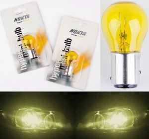 Nokya 1157 Nok5240 27/8W Yellow Two Bulbs Rear Turn Signal Light Replacement EO - Picture 1 of 7