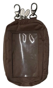 Charm 14 New York Crossbody Phone Purse ID Window Zipper Close Maroon - Picture 1 of 13