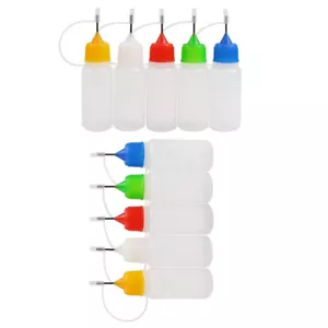 10PCS Glue Squeeze Bottle Tip Applicator Bottle Hair Color Bottle Dropper Bottle - Picture 1 of 12