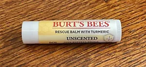 NEU Burt's Bees Rescue Balsam mit Kurkuma unparfümiert 100 % natürlicher Ursprung 0,15 Unzen - Bild 1 von 3