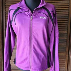 Fila Sport Performance Purple Pink Zippered Track Jacket Women's Size Large - Picture 1 of 13