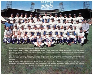 1969 Seattle Pilots ( future Milwaukee Brewers ) Color 11x14 - Picture 1 of 1