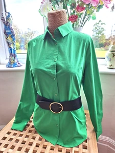 GORGEOUS & OTHER STORIES BLACK PEBBLE LEATHER WIDE BELT SIZE XS - Picture 1 of 5