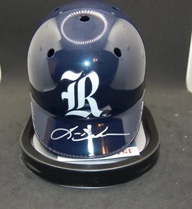 Lance Berkman Signed Rice Owls Mini Batting Helmet JSA - Picture 1 of 4