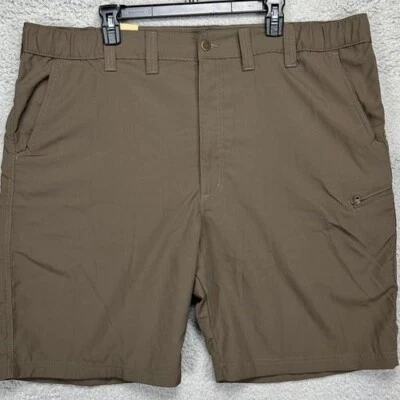 Wrangler Outdoor Cargo Shorts Mens 46 Brown Flat Front Pockets Chino Casual NEW - Image 1 of 4