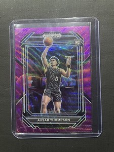 2023 PRIZM DRAFT PICKS AUSAR THOMPSON PISTONS ROOKIE #17 PURPLE WAVE PRIZM SP