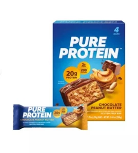 Pure Protein Chocolate Peanut Butter Bars Gluten Free •1.76oz 4Ct x3 BOXES - Picture 1 of 4