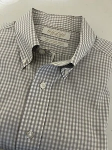 Rountree & Yorke Gold Label fitted non-iron EZ Wash Shirt Gray check 16.5/33 - Picture 1 of 5