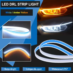 Faros LED flexibles para coche tira delgada señal de giro secuencial dinámica luces DRL - Imagen 1 de 12