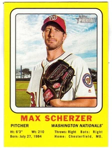 2018 TOPPS HERITAGE #69CC-MS MAX SCHERZER '69 Collector Cards - Picture 1 of 1