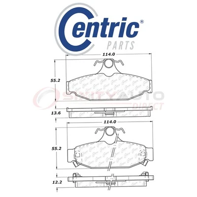 Centric Ceramic Disc Brake Pads w Shims for 1988-1996 Chevrolet Corvette lv Foto 1 de 4