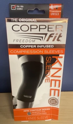 Copper Fit CF2KNLG6 Knee Compression Sleeve - Black - Image 1 of 3