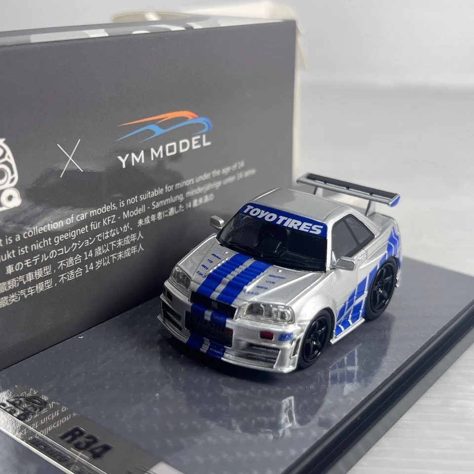 1/64 YM Model X Era Q Car Nissan NISMO Skyline GTR R34 Z Tune Fast & Furious - Image 1 of 2