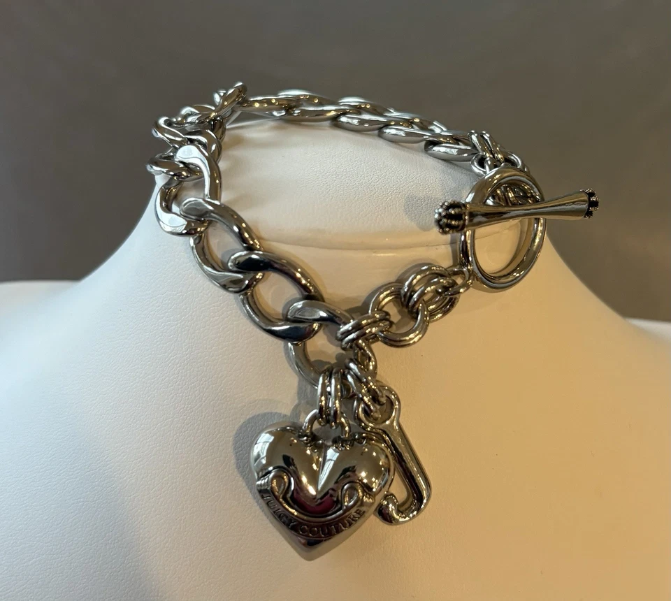 Pulsera JUICY COUTURE Plata Corazón Palanca (Viene Envolvida en Regalo) Foto 1 de 4