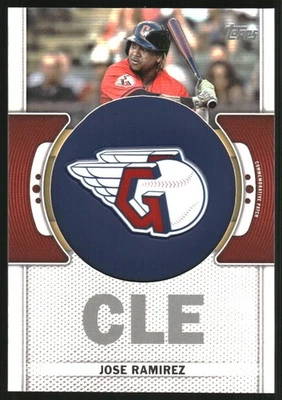 2023 Topps Team Logo Commemorative Patch #TLPJRA Jose Ramirez - Image 1 of 2
