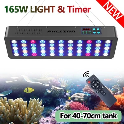 Aquarium Lights 165W for Coral Reef Marine Fish Sunrise Sunset Tank Reef Light - Image 1 of 4