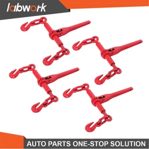 Labwork 4 X Ratchet Chain Load Binder 1/4" - 5/16",Chain Hook Tie Down - Picture 1 of 20