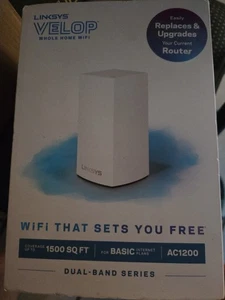 Linksys Velop Intelligent Mesh Wi-Fi System, 1-Pack White AC1200 In box, Used ~ - Picture 1 of 5
