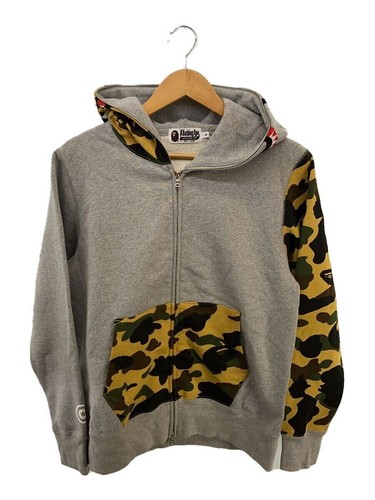 A BATHING APE (BAPE) Felpa con cappuccio BAPE A BATHING APE Shark S grigio cotone #ED AZA