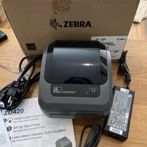 Zebra GK420d Etikettendrucker mit allen Kabeln - Bild 1 von 18