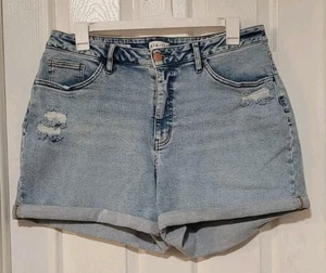 Ava & Viv Shorts Damen 17 blau Übergröße High Rise Denim Midi Shorts - Bild 1 von 5