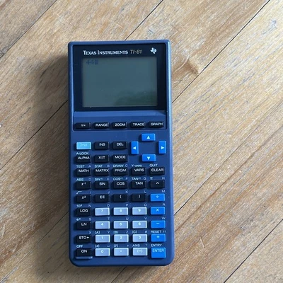 Texas Instruments TI-81 Graphing Calculator, Cover, Manual Large Display Tested - Image 1 of 4