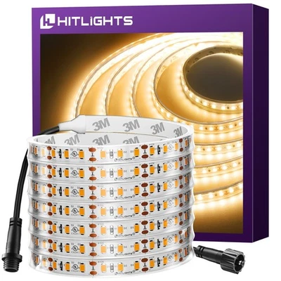 Outdoor LED Strip Lights Waterproof 3000K, 16.4ft IP67 High Density LED Tape ... - Image 1 of 4