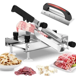 Manual Frozen Meat Slicer, Stainless Steel Meat Cutter Beef Mutton Roll Bacon... - Picture 1 of 6