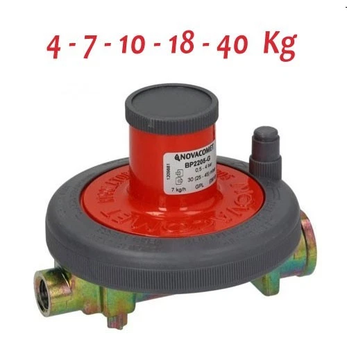 REGOLATORE GAS GPL A BASSA PRESSIONE DA 4 Kg A 40 Kg/h SECONDO STADIO NOVACOMET - Immagine 1 di 1