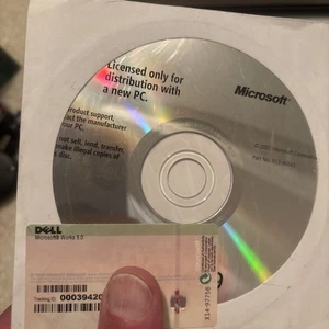 Microsoft Works 9 Installation CD 9.0 for Dell Computer New Old Stock Sealed - Picture 1 of 3