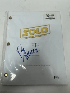 SIGNED Solo: A Star Wars Story Script Auto Director Ron Howard Autograph Beckett - Picture 1 of 2