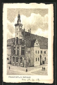 Ansichtskarte Frankfurt a. O., Rathaus 1914 - Picture 1 of 2