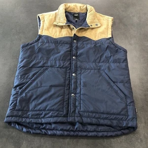 Chaleco Union SEA WA Azul Marino Pana Cuello Superior Años 80’s Estilo Talla Grande Tarea Limpia - Imagen 1 de 16