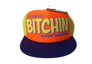 Vtg Lib Tech Hat Cap Snapback Snowboard Trucker Lib Technologies Neon Mesh NEW - Picture 1 of 9