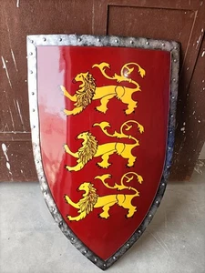 Medieval Red Lion Shield Replica Halloween Costume Roleplay and Cosplay Shield - Picture 1 of 11