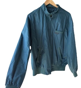 Members Only Classic Full Zip Jacket Size Large Green Y2K Lined Pockets - Picture 1 of 23