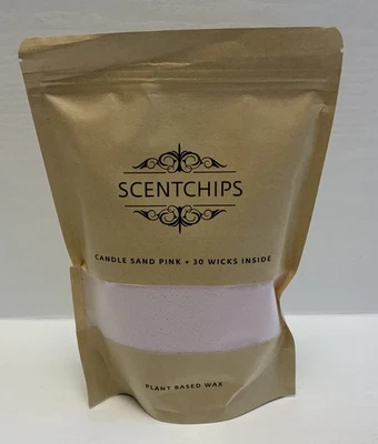 Scentchips® Kerzensand 500g ROSA  inkl. 30 loser Dochte OHNE Duft - Bild 1 von 3