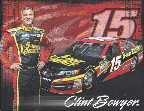 2014 CLINT BOWYER "5 HR ENERGY #15" NASCAR SPRINT CUP SERIES POSTCARD Cover