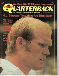 1973 Pro Quarterback Football magazine,Terry Bradshaw Pittsburgh Steelers Fr/Gd - Picture 1 of 6