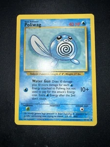 Juego de Cartas Coleccionables Pokémon Poliwag Base Set 59/102 Regular Ilimitado Común Casi Nuevo/Como Nuevo - Imagen 1 de 10