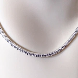 sterling silver, plated, snake chain, 3 mm, necklace, 18-24 inch, #1903 - Picture 1 of 3