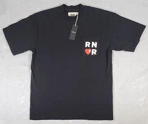 Rubber N' Road NYC T-Shirt Men Sz M Black Short Sleeve Logo Pocket Cotton - Picture 1 of 7