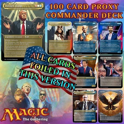 FOILED VERSION Donald Trump - Digital Altered Commander Deck Magic The Gathering - Image 1 of 4