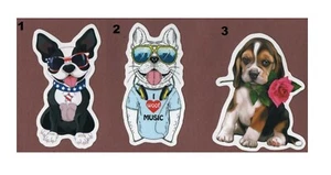 DOG STICKERS puppy PUPPIES Scrapbook COLLECTABLE Cute FUNNY pets ANIMALS - Picture 1 of 19