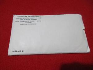 1968 P&D United States Mint Set.10 Coin Set Envelope of Issue  Toning.  #MF-2111