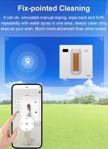 VACUUM Window Cleaners 3000PA Dual Water Spray Mirror, Ceramic, Glass,App+Remote - Picture 1 of 22